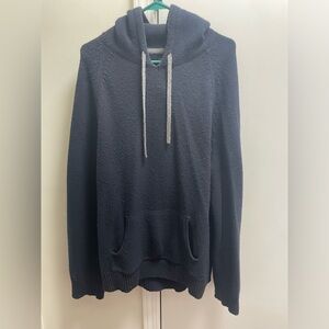 Men’s GAP Blue Knitted Hoodie Hooded Sweater Sweatshirt Size Large